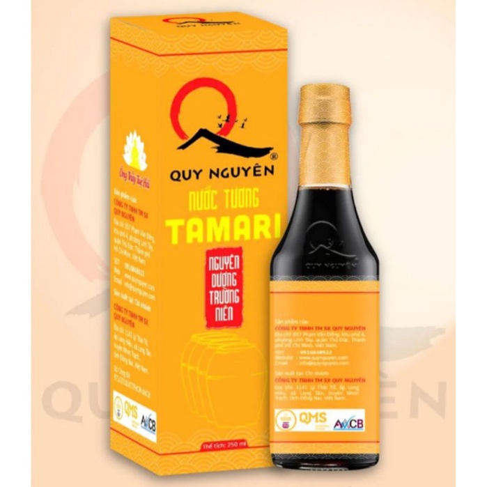 NƯỚC TƯƠNG TAMARI QUY NGUYÊN CHAI 250ML
