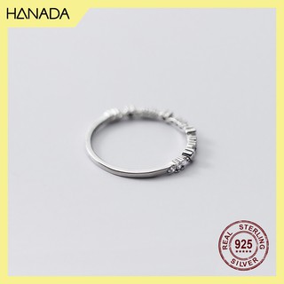 Nhẫn Bạc 925 Hanada Tim Và Đá 0642