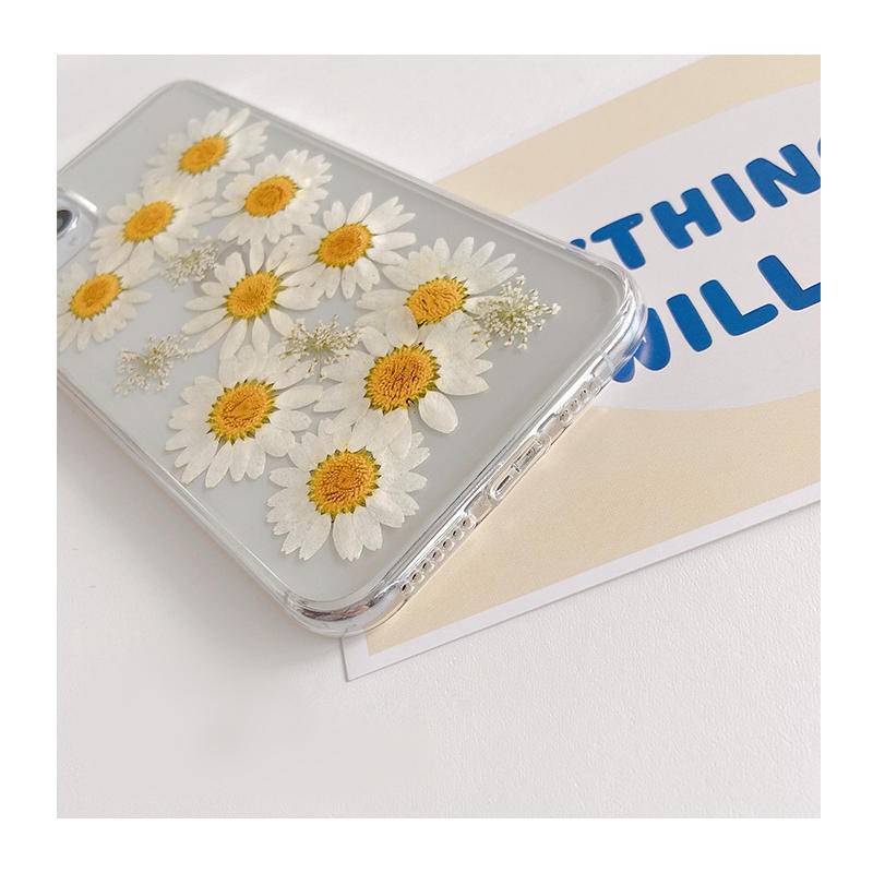 Ốp Điện Thoại Mềm Trong Suốt Họa Tiết Hoa Khô Cho iPhone 13 12 11 Pro MAX Mini X XS MAX XR SE 2022 2020 7 8 Plus