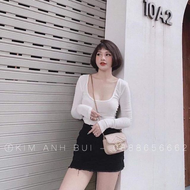 Áo body cổ vuông