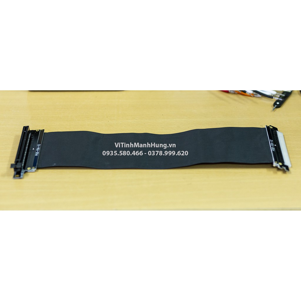 Riser Vga PCI Express 16x - 3.0 - 30cm đầu gắn 90 độ và đế dựng đứng.