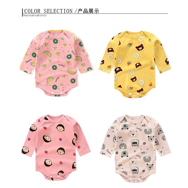 Bodysuit cho bé Bộ body cho bé sơ sinh Bodychip dài tay cho bé Body chip bé gái