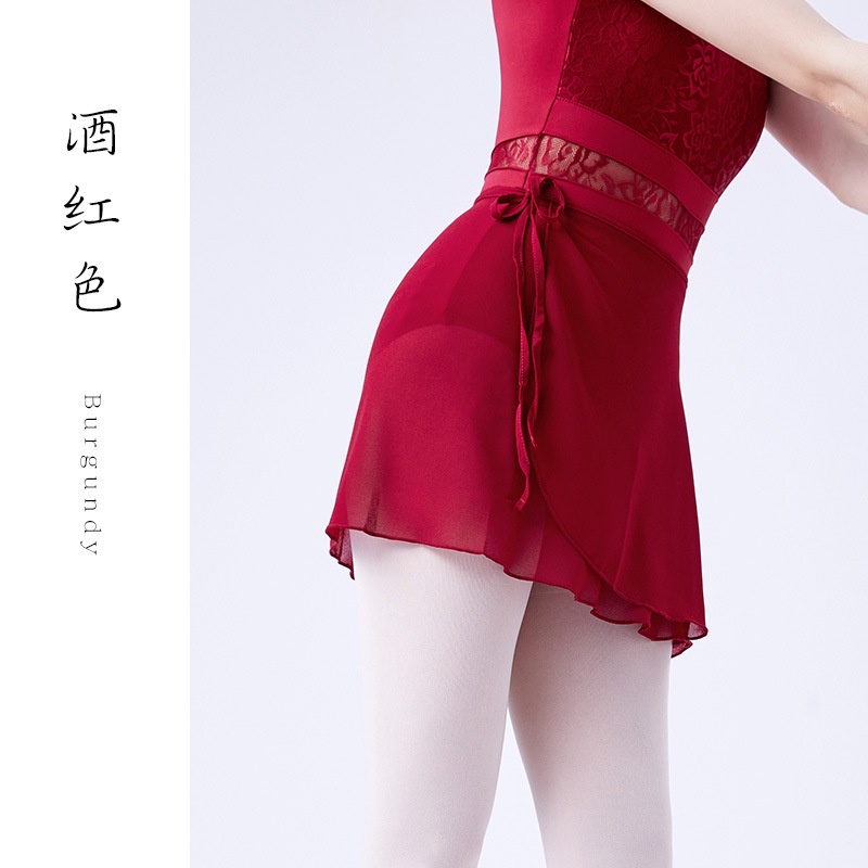 Chân váy múa ba lê bằng vải voan thắt dây thời trang cho nữ