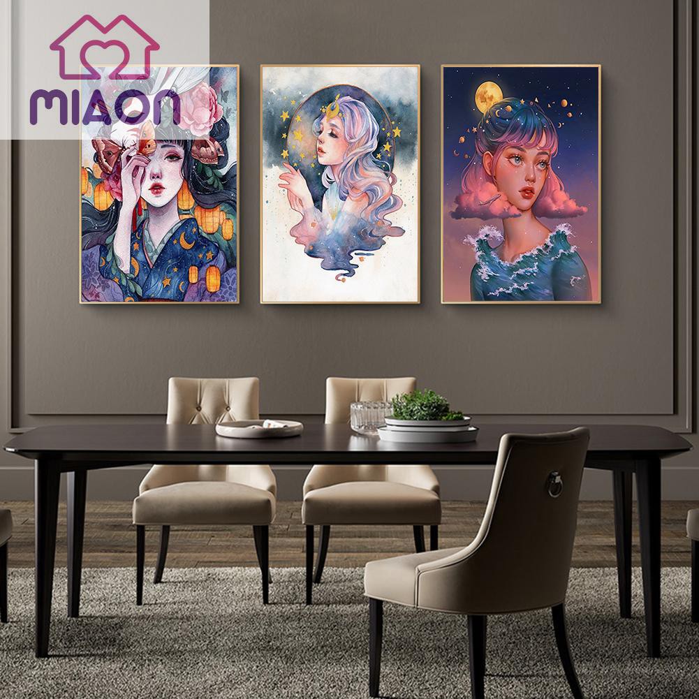 Bộ Tranh Đính Đá Tự Làm Hình Cô Gái Độc Đáo | BigBuy360 - bigbuy360.vn