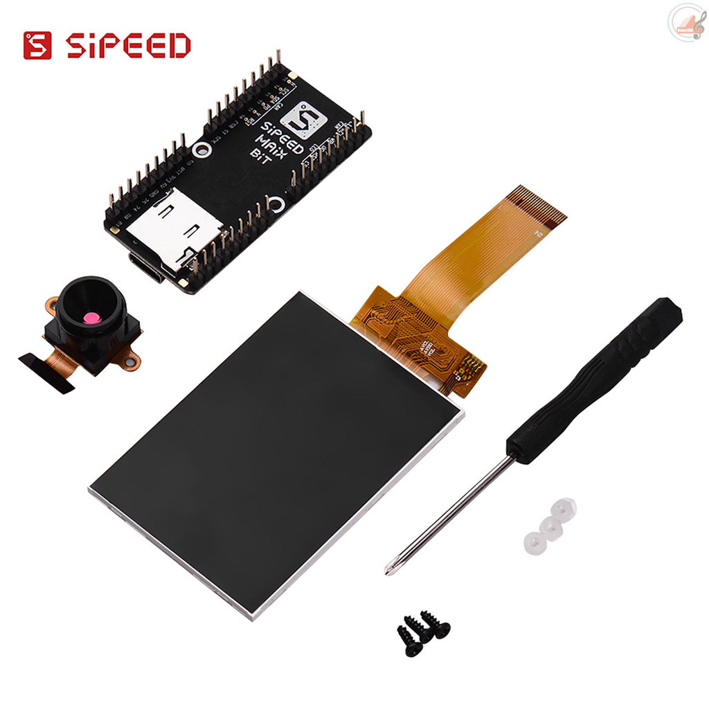 Sipeed Maix-BIT RISC-V Dual Core 64bit CPU with FPU K210 AI Development Board + Large Lens + Display Screen Kit Educational Tool