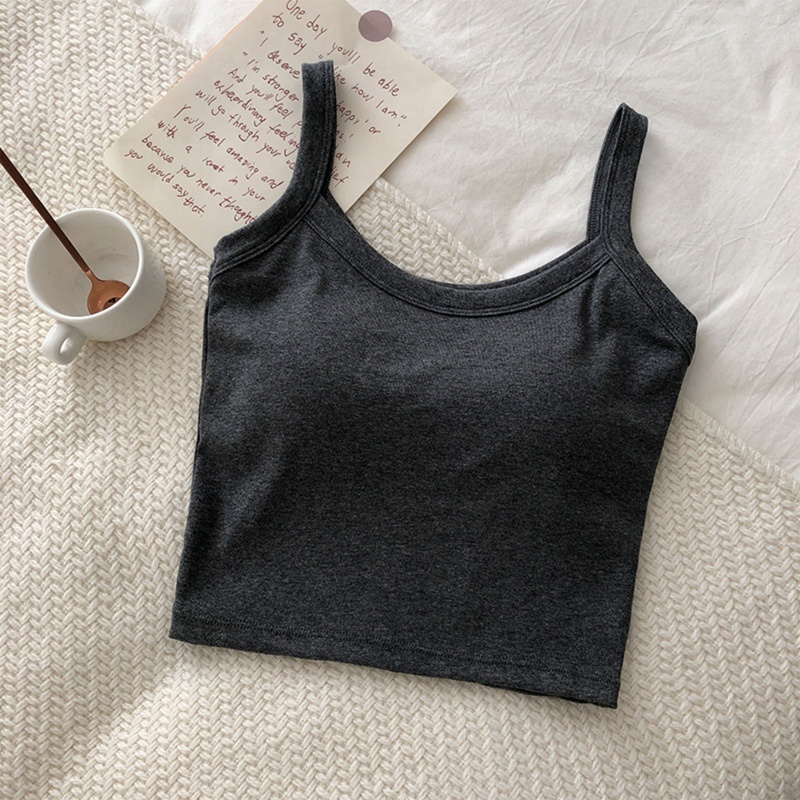 Brroa Áo Crop Top Thể Thao Không Đường May Có Đệm Ngực Màu Trơn Đơn Giản Cho Nữ