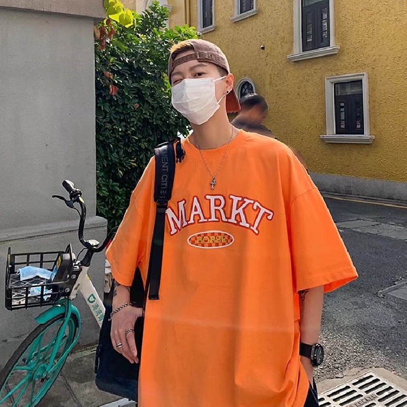 Áo Thun Nam Tay Ngắn Dáng Rộng Phong Cách Hip Hop Thời Trang Mùa Hè Size M-5XL