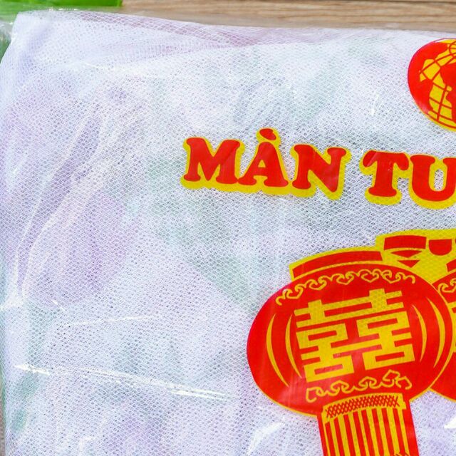 Màn mùng tuyn hoa có cửa đủ kích thước