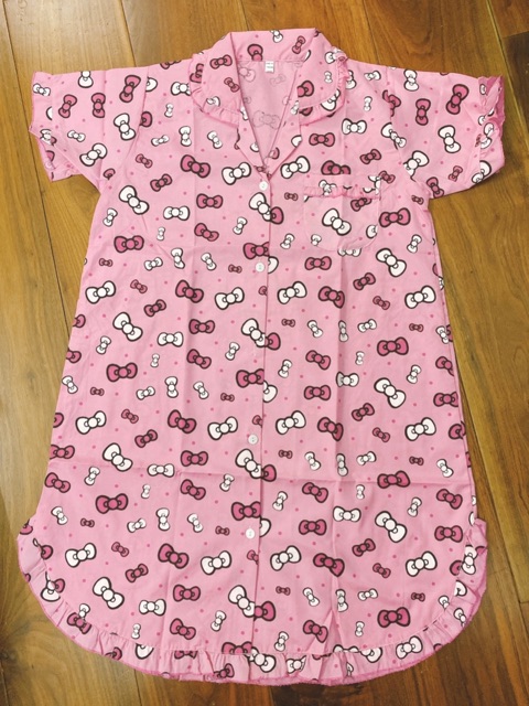 Đầm pijama mặc nhà mặc ngủ dễ thương chuẩn Thái Lan (hình thật)