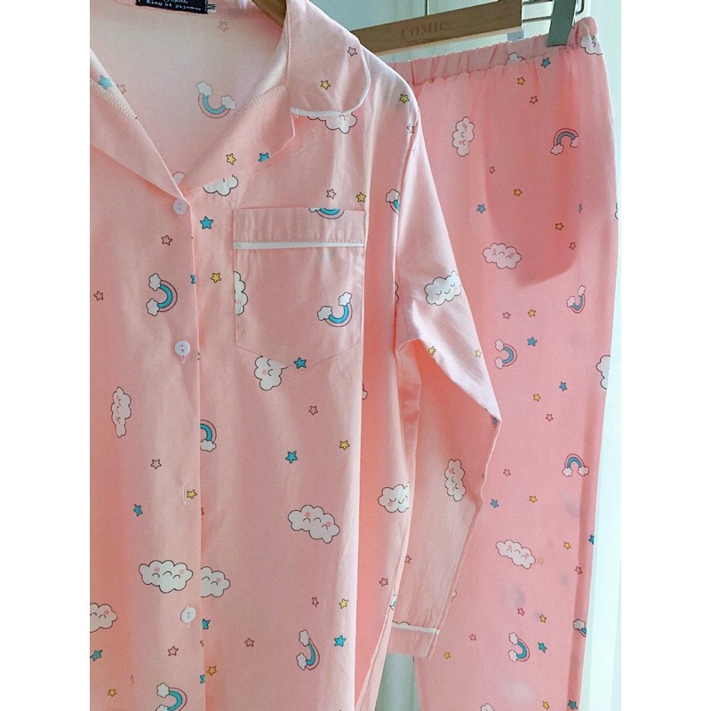 Pizama xô tre / thô nhung tay dài quần dài comic | BigBuy360 - bigbuy360.vn