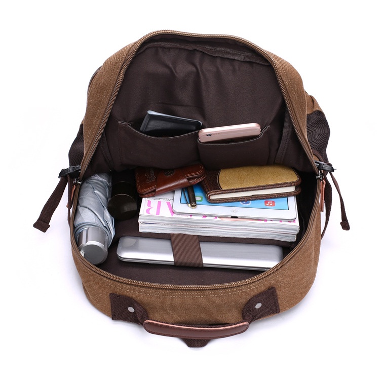 Balo nam vải canvas cao cấp phong cách mới 15,6 inch