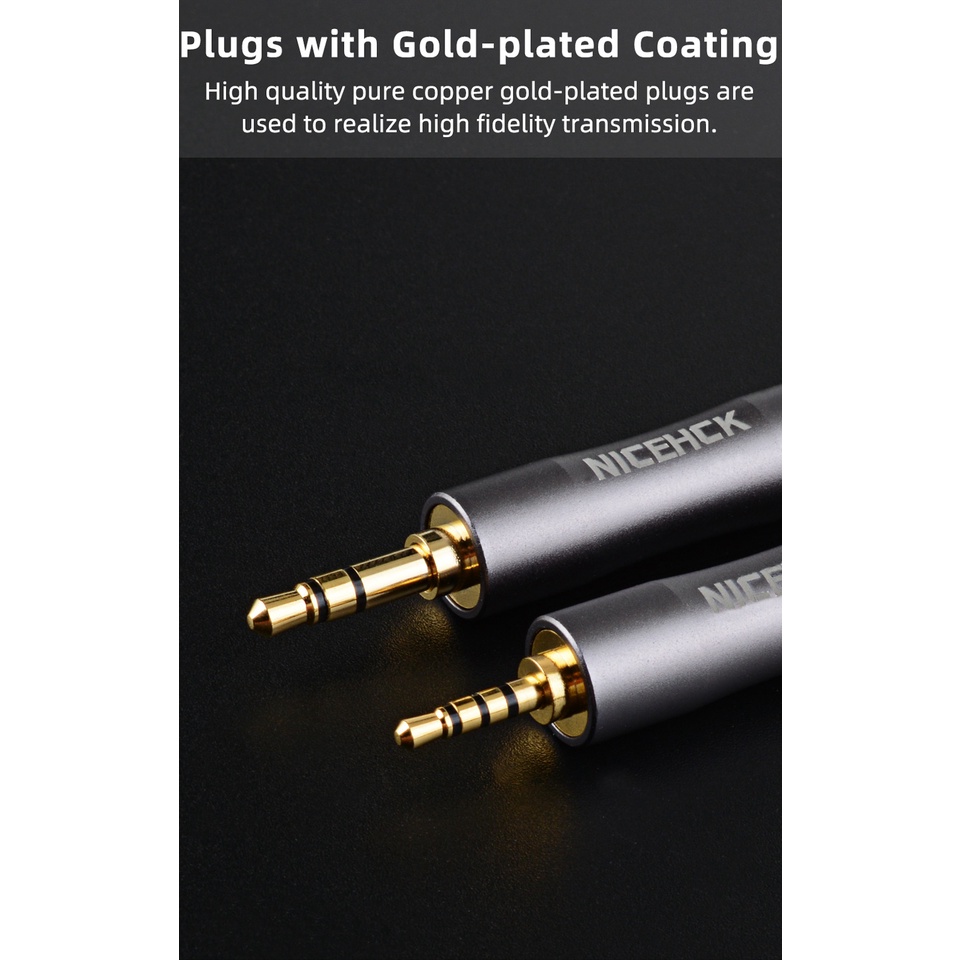 Giắc Cắm Chuyển Đổi Tai Nghe Âm Thanh HIFI Bằng Đồng Mạ Vàng 4.4mm Sang 3.5mm 2.5mm
