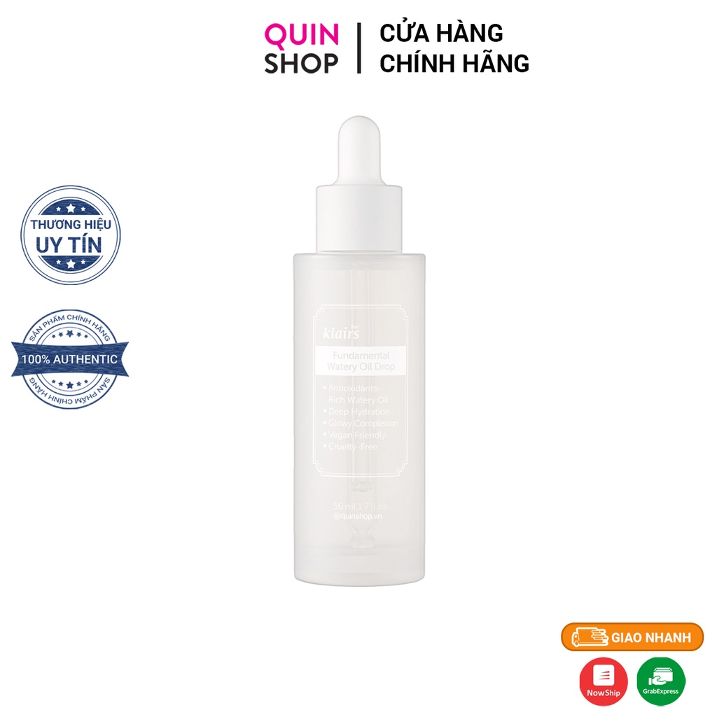 Tinh Dầu Dưỡng Cấp Ẩm, Chống Lão Hóa Klairs Fundamental Watery Oil Drop