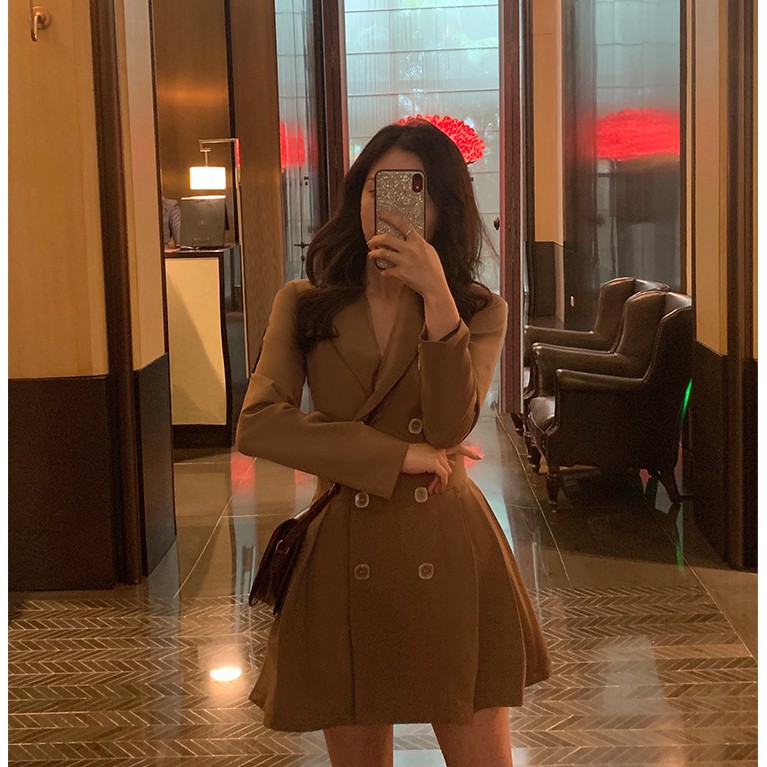 (SẴN ĐEN S, M) ĐẦM VEST TÔN DÁNG XẾP LI ULZZANG (ảnh thật cuối) | BigBuy360 - bigbuy360.vn