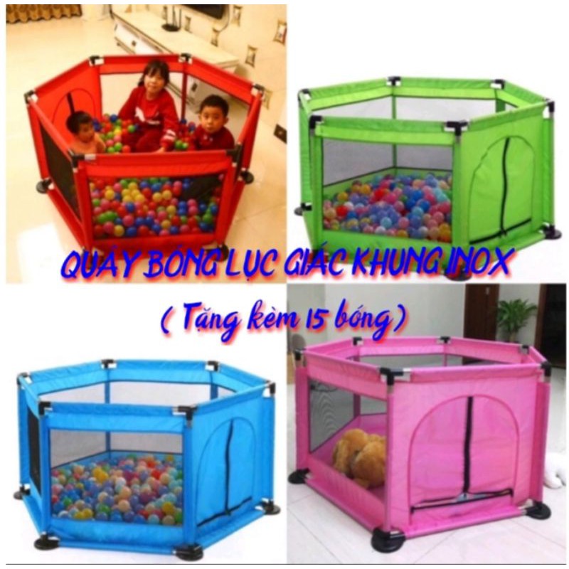 [Mã LIFE0503TOYS giảm 10% đơn 0Đ] [ Mẫu mới ] Nhà bóng -quây bóng INOX cho bé tặng kèm10 bóng- Lều bóng.