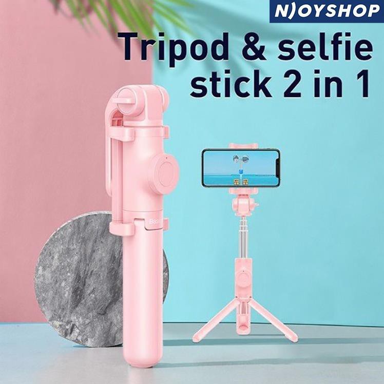 [BH 6 THÁNG] GẬY TRIPOD 3 CHÂN BASEUS LOVELY KẾT NỐI BLUETOOTH CAO 72CM CHỐNG RUNG LẮC SELFIE TIK TOK LIVESTREAM XIAOMI