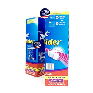Bao chứa thực phẩm - Ziploc Sider loại có khoá kéo tiện dụng (1 hộp - Loại 48 cái)