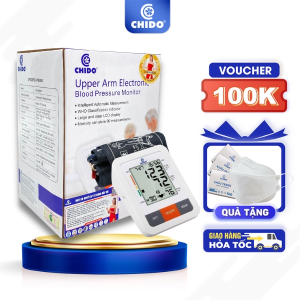 Máy Đo Huyết Áp Điện Tử Cầm Tay Chido CHÍNH HÃNG Đo Nhịp Tim Công Nghệ Nhật Bản Phiên bản 2022