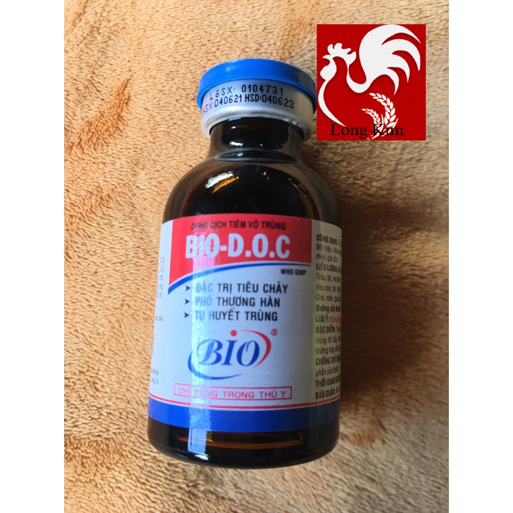 Bio DOC chai 20ml viêm phổi, phó thương hàn trên Heo, trâu, bò, dê, cừu, chó, mèo, gà đá, gia cầm