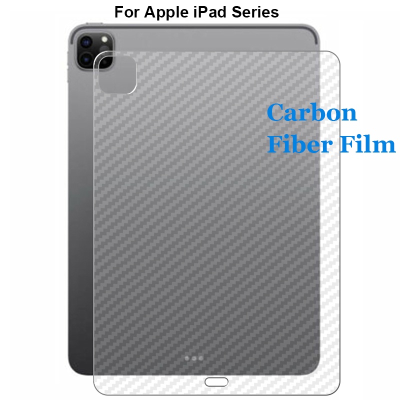 Phim Dán Bảo Vệ Màn Hình Sau Bằng Sợi Carbon 3D Trong Suốt Cho iPad mini 6 Pro 11 10.2 10.9 10.5 2020 2021