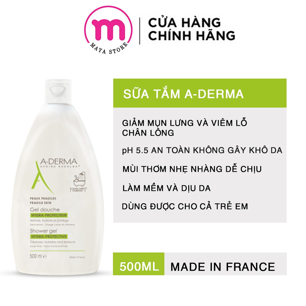 Sữa Tắm Aderma Giảm Mụn Lưng 500ml