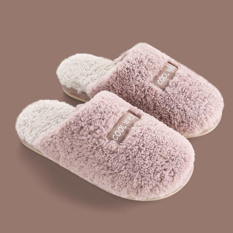 Đôi Dép POSEE PS09046-2 Từ Vải Lông Giữ Ấm Bàn Chân f