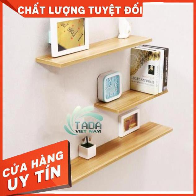 Kệ Gỗ Treo TườngCOMBO 3 Thanh Ngang Dài 40cm x Rộng 15cm  ( màu trắng, vàng, nâu, đen...)