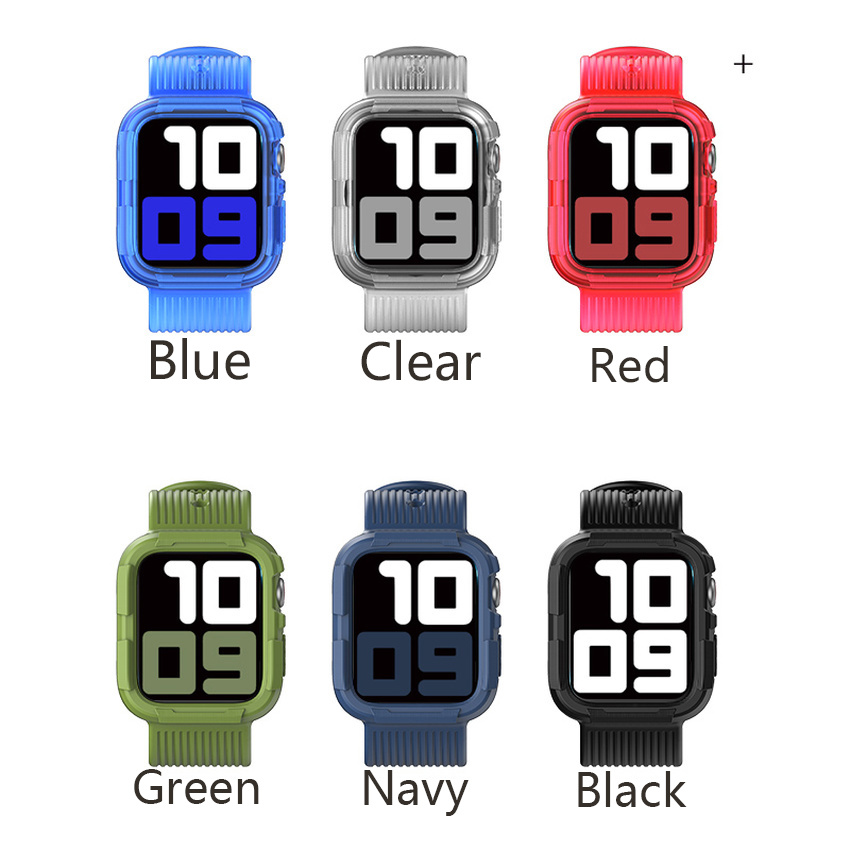 Dây Đeo Silicone Trong Suốt Cho Đồng Hồ Thông Minh Apple Watch Series 6 1 2 3 4 5 Iwatch 5 4 Strap 38mm 40mm 42mm 44mm