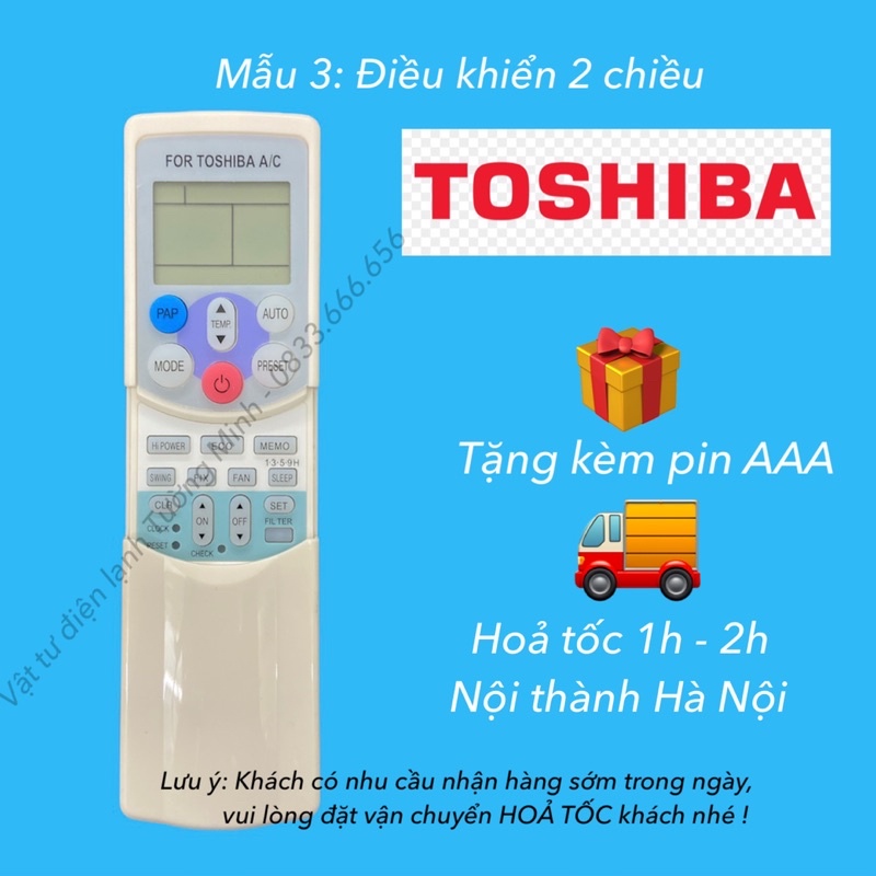 Remote điều khiển điều hoà máy lạnh Toshiba loại tốt