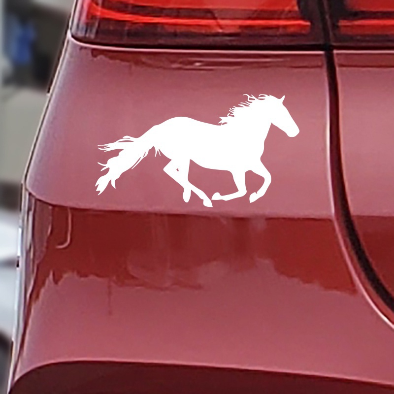 Miếng Dán Trang Trí Xe Hơi Laptop Họa Tiết Chú Ngựa Độc Đáo Thời Trang