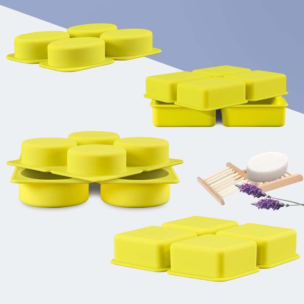 Khuôn Silicone Làm Xà Phòng Handmade 3D 4 Ngăn Hình Bàn Chân Em Bé