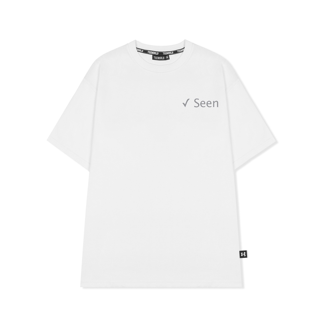 Áo thun Teeworld "Seen" T-shirt Nam Nữ Trắng Đen Form Rộng Unisex
