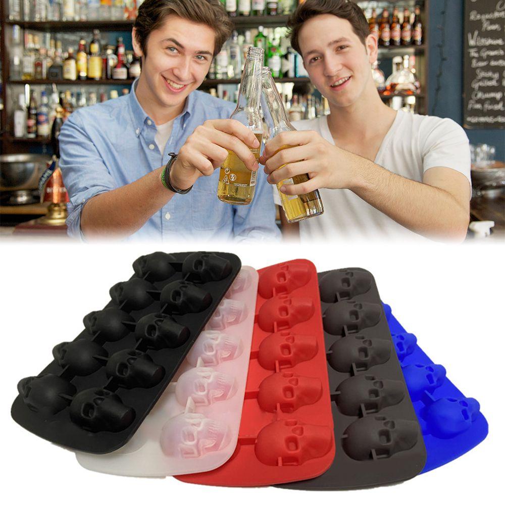 YNATURAL Khuôn Làm Sô Cô La / Cocktail Hình Đầu Lâu 3D10 Ô