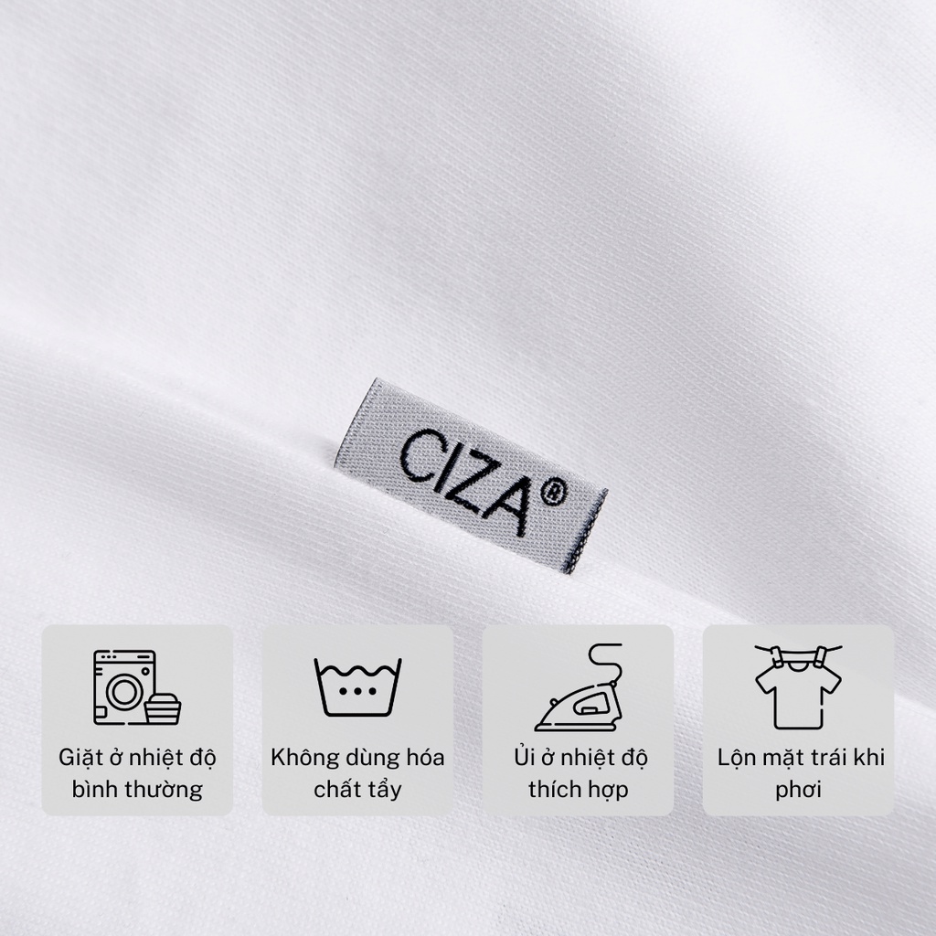 Áo thun ngắn cộc tay nam CIZA basic cổ tròn phong cách trẻ trung vải cotton thấm hút nhanh size S M L XL ATNS26