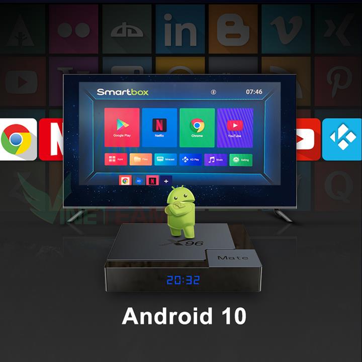 Android Tivi Box X96 Mate 4G 32G Allwinner H616 Android 10 - X96 Mate 4G 32G - Cổng HDMI - Bluetooth 5.0 -dc4457