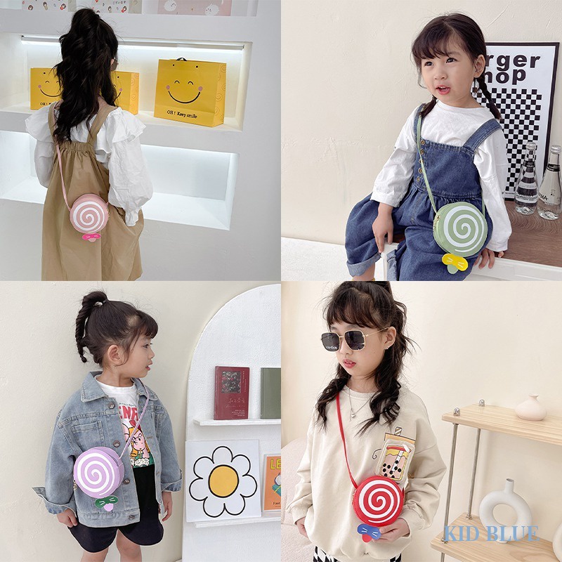 Túi Đeo Chéo Hình Kẹo Mút Hoạt Hình Dễ Thương Cho Bé