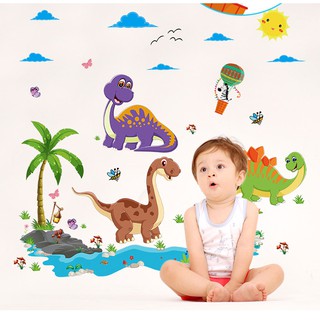 Decal Dán Tường Đảo Khủng Long