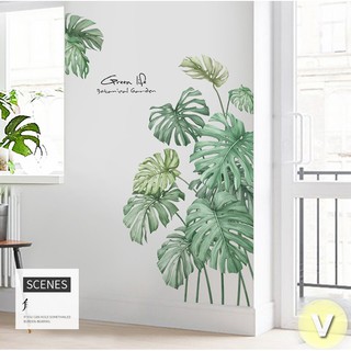 Decal dán tường Cành cọ nhiệt đới