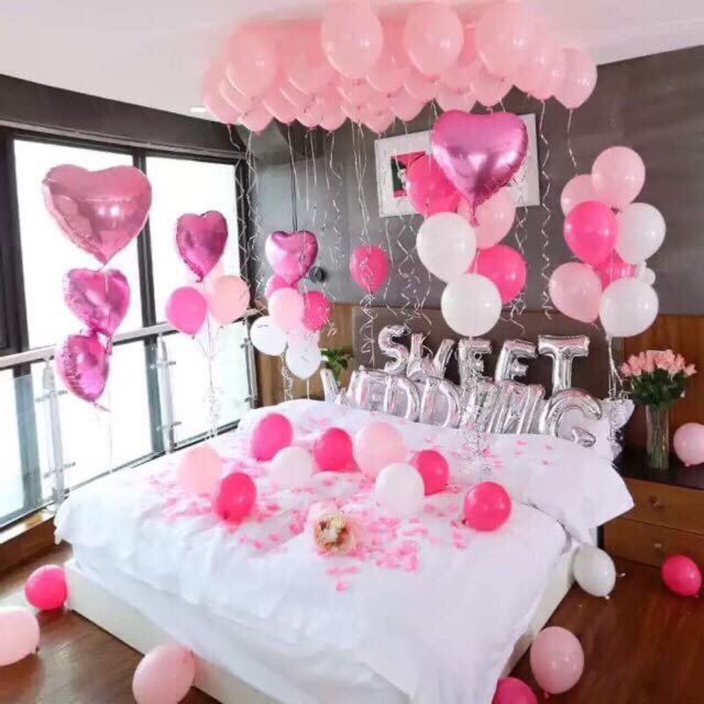 SET BÓNG TRANG TRÍ PHÒNG CƯỚI MÀU HỒNG