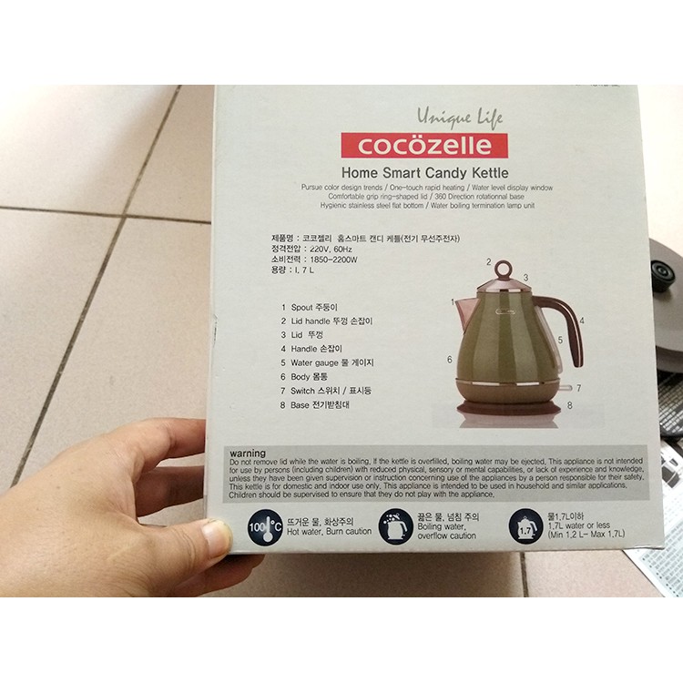 Ấm đun nước siêu tốc hàng ĐỨC Cocozelle chính hãng xuất khẩu Cao cấp