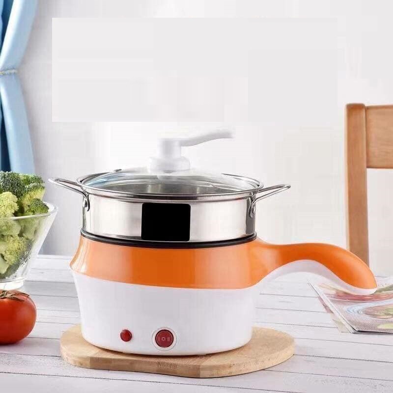 HÀNG XỊN - NỒI LẨU ĐIỆN MINI TẶNG KÈM KHAY HẤP INOX CAO CẤP CÓ THỂ CHIÊN XÀO , NẤU ĂN , NẤU CƠM , NẤU MÌ