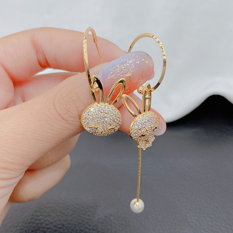 Bông Tai Hình Thỏ Dễ Thương Phong Cách Hàn Quốc