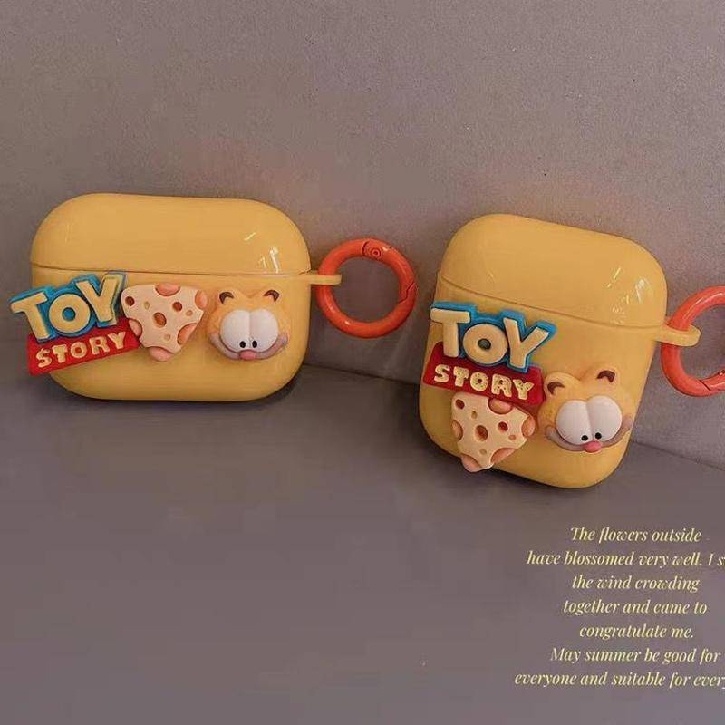 Vỏ bảo vệ hộp sạc tai nghe Bluetooth Airpods1/2 Pro3 hình mèo cà phê Disney dễ thương