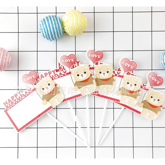 Set gấu love chúc mừng sinh nhật (216)