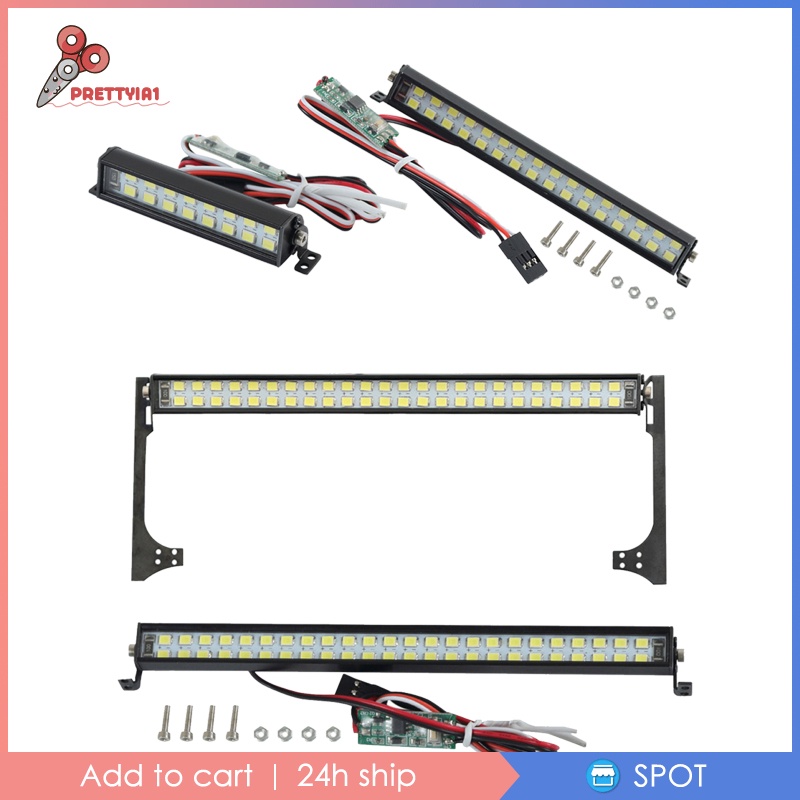 Phụ Kiện Thanh Đèn LED Bằng Kim Loại Gắn Nóc Xe Hơi SCX10 90046 Tỉ Lệ 1 / 10