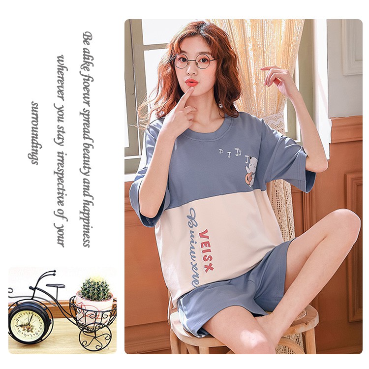 Đồ mặc nhà💖FREESHIP💖Giảm 50k đơn 2 sp  Đồ  ngủ  cotton xanh dịu mát mã  AH03 | BigBuy360 - bigbuy360.vn