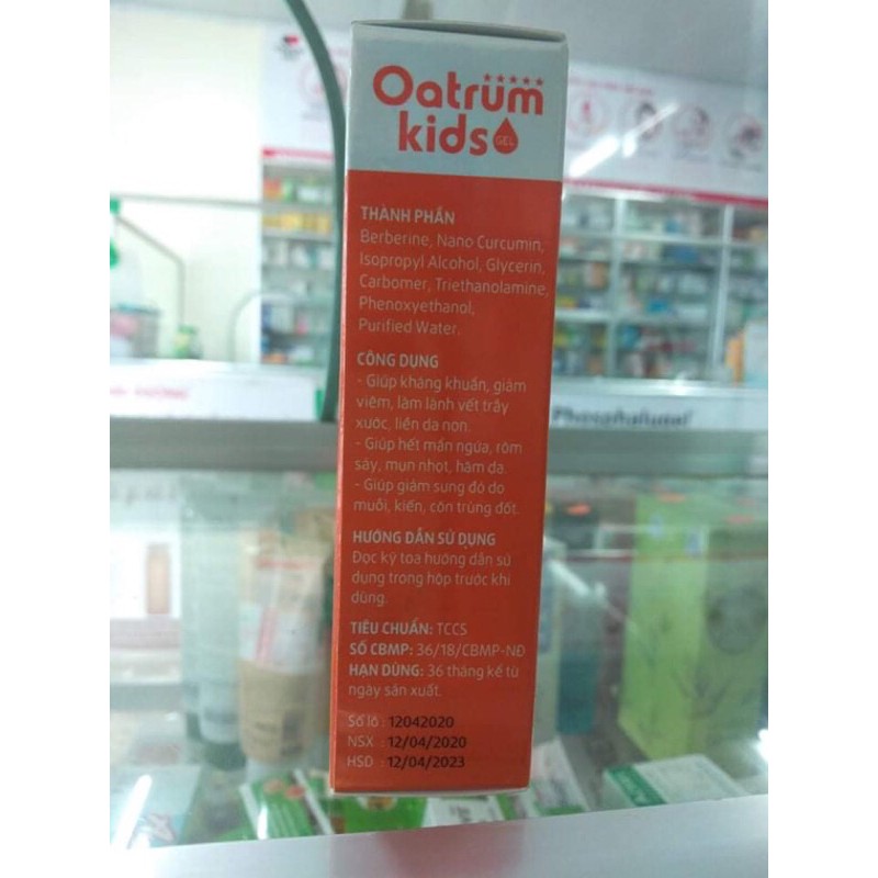 Gel Bôi  OATRUM KIDS,hăm,tràm sữa,mụn nhọt,rôm sảy trẻ sơ sinh