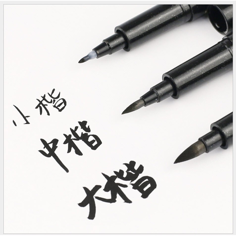 [HCM] Bút Viết Thư Pháp, Vẽ Calligraphy, Kanji, Hán Tự, Chữ Nho, Chữ Hàn HaoCai - Có Thể Bơm Mực