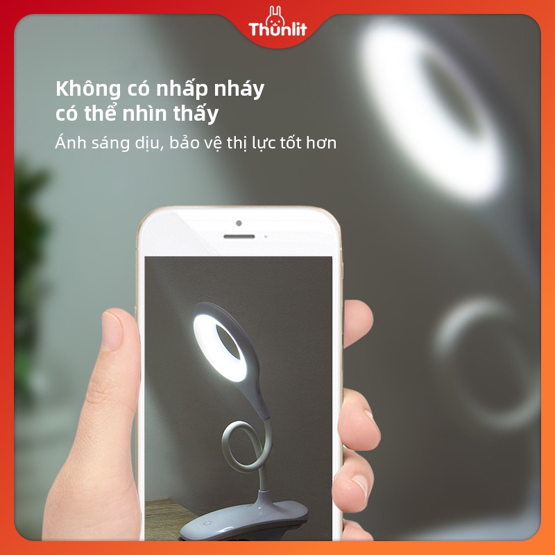 Đèn ngủ kẹp giường Thunlit siêu sáng sạc usb 1200mah có 3 chế độ sáng