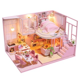 Kèm Mica và keo dán - Mô hình nhà gỗ búp bê Dollhouse DIY - M028A Meet You